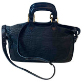 Fendi black leather handbag