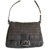 Fendi mamma baguette  black cloth handbag