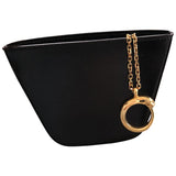 Cartier panthère black leather clutch bag