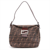 Fendi mamma baguette  brown cloth handbag