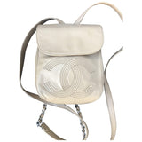 Chanel beige leather backpacks