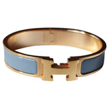 Hermès clic h grey gold plated bracelets