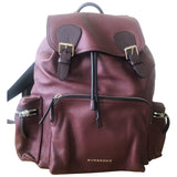 Burberry the rucksack burgundy leather backpacks