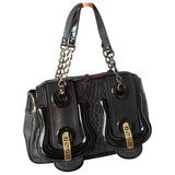 Fendi black leather handbag