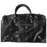 Balenciaga work black leather handbag