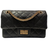 Chanel 2.55 black leather handbag