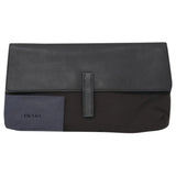 Prada brown cloth clutch bag