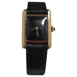 Cartier tank must yellow silver gilt watch