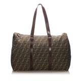 Fendi brown cloth travel bag