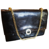 Fendi brown lizard handbag