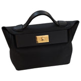 Hermès 24/24 black leather handbag