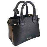 Burberry the banner  black leather handbag