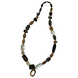 Monies brown horn long necklaces