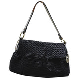 Fendi chef  black wicker handbag