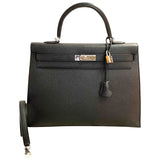 Hermès kelly 35 black leather handbag