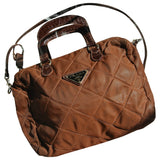 Prada brown cloth handbag