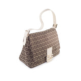 Fendi mamma baguette  beige cloth handbag