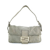 Fendi baguette grey cloth handbag