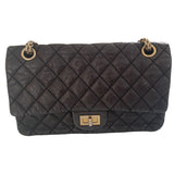 Chanel 2.55 black leather handbag