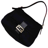 Fendi mamma baguette  black synthetic handbag