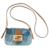 Fendi baguette blue denim - jeans handbag