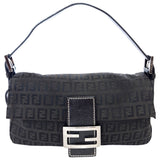 Fendi baguette black cloth handbag