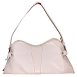 Fendi white leather handbag