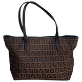 Fendi brown cloth handbag