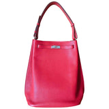 Hermès so kelly red leather handbag