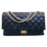 Chanel 2.55 blue leather handbag