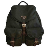 Prada brown cloth backpacks