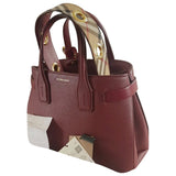 Burberry tb bag burgundy leather handbag