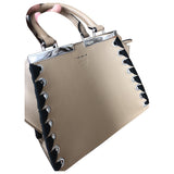 Fendi peekaboo beige leather handbag