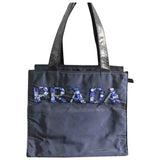 Prada blue cloth handbag