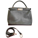 Fendi peekaboo black leather handbag