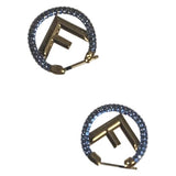 Fendi gold metal earrings