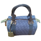 Fendi turquoise patent leather handbag