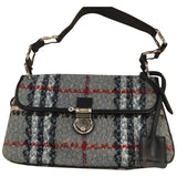 Burberry blue tweed handbag