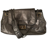 Chanel 2.55 silver leather handbag