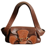 Prada brown leather handbag