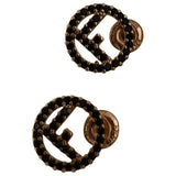 Fendi black metal earrings