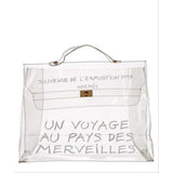 Hermès kelly 40 white plastic handbag