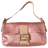 Fendi baguette pink cloth handbag