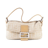 Fendi baguette camel wool handbag