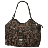 Fendi brown cloth handbag