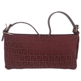 Fendi burgundy cloth clutch bag