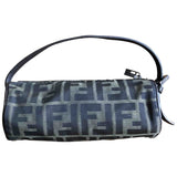 Fendi brown cloth clutch bag