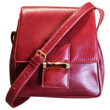 Fendi burgundy leather handbag