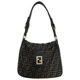 Fendi mamma baguette  brown cloth handbag