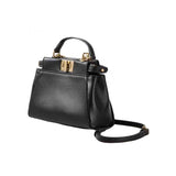 Fendi peekaboo black leather handbag